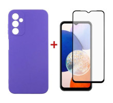 Чохол до мобільного телефона Dengos Kit for Samsung Galaxy A14 5G case + glass (Purple) (DG-KM-13)