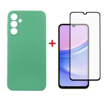 Чехол для мобильного телефона Dengos Kit для Samsung Galaxy A25 5G case + glass (Mint) (DG-KM-60)