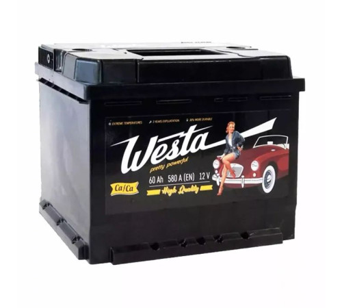 Акумулятор автомобільний Westa 6CT-60 А (1) Pretty Powerful