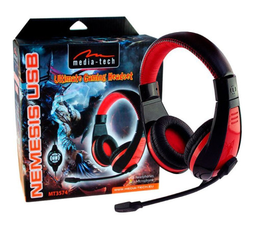Навушники Media-Tech Nemesis USB Black-Red (MT3574)