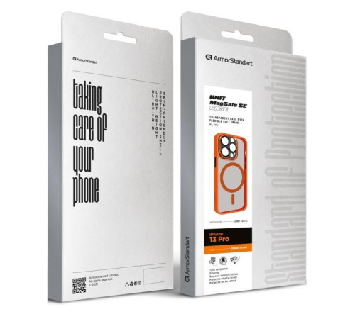 Чохол до мобільного телефона Armorstandart Unit MagSafe SE Apple iPhone 13 Pro Orange Black (ARM75379)