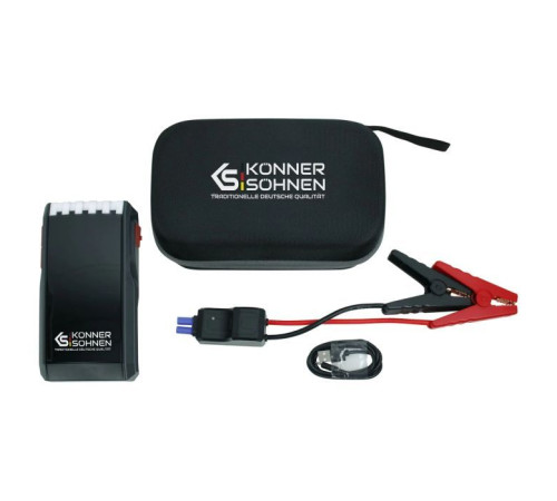 Пуско зарядний пристрій Konner&Sohnen портативний KS JS-1400, 18000mAh, струм 700А/пік 1400А, 0.95кг (KSJS-1400)