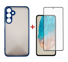 Чехол для мобильного телефона Dengos Samsung Galaxy M35 5G Matte + glass Blue (DG-KM-108)