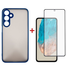 Чехол для мобильного телефона Dengos Samsung Galaxy M35 5G Matte + glass Blue (DG-KM-108)