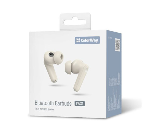 Наушники ColorWay Slim TWS-1 Earbuds Long Life Beige (CW-TWS1BE)