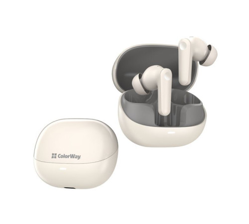 Наушники ColorWay Slim TWS-1 Earbuds Long Life Beige (CW-TWS1BE)