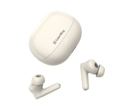 Наушники ColorWay Slim TWS-1 Earbuds Long Life Beige (CW-TWS1BE)