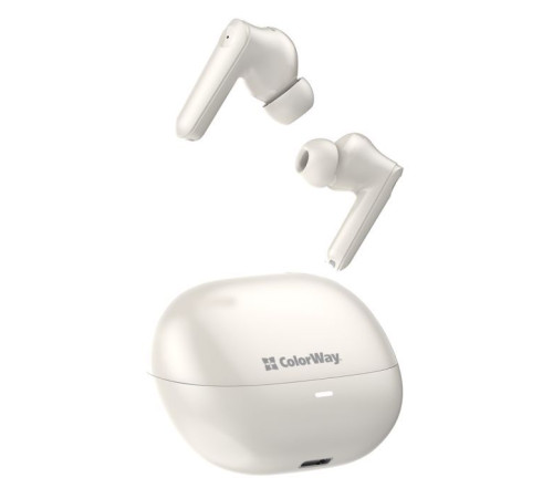 Наушники ColorWay Slim TWS-1 Earbuds Long Life Beige (CW-TWS1BE)