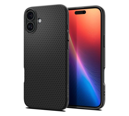 Чохол до мобільного телефона Spigen iPhone 16 Plus Liquid Air Matte Black (ACS08066)