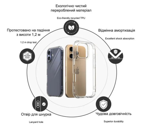 Чехол для мобильного телефона Drobak Acrylic Case with Airbag для iPhone 14 (949401)