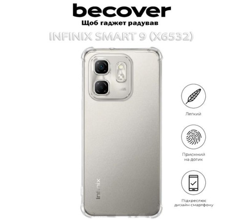 Чохол до мобільного телефона BeCover Anti-Shock Infinix Smart 9 (X6532) Clear (712776)