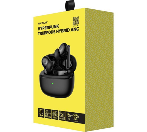 Навушники Hator Truepods Hybrid ANC Black (HTA431)