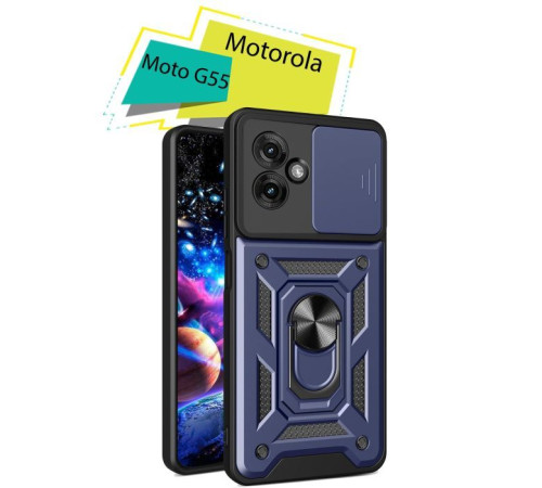 Чохол до мобільного телефона BeCover Military Motorola Moto G55 Blue (713057)