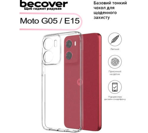 Чохол до мобільного телефона BeCover Motorola Moto G05 / E15 Transparancy (713477)