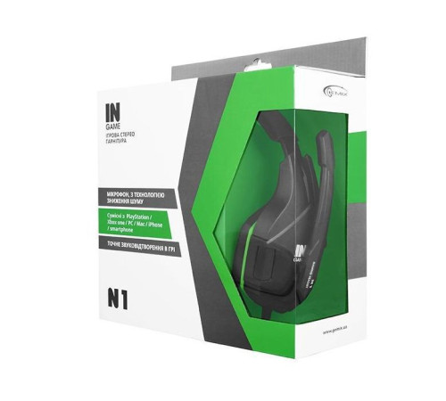 Навушники Gemix N1 Black-Green Gaming