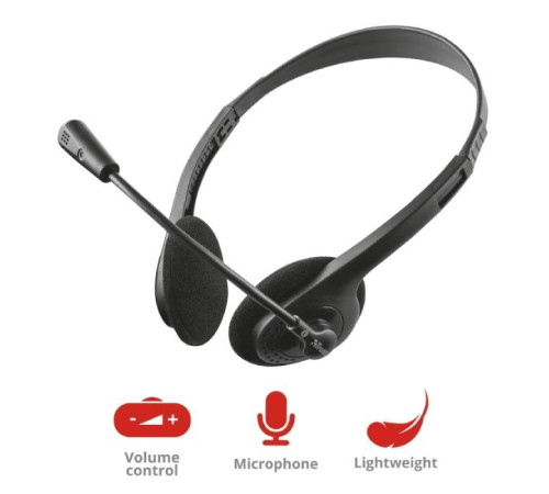 Навушники Trust Primo Chat 3.5mm BLACK (21665)