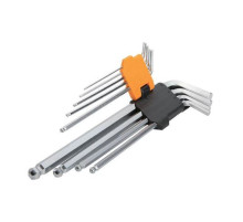 Набір інструментів Tolsen подовжених шестигранних закруглених ключів 9 шт 1.5-10 мм (20054)