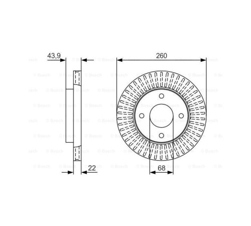 Гальмівний диск Bosch 0 986 479 U61