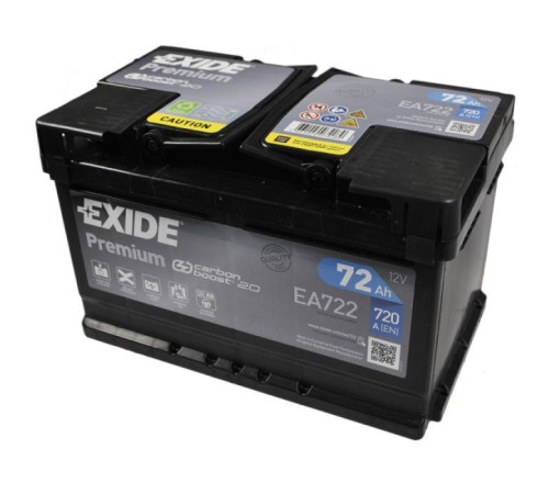 Акумулятор автомобільний EXIDE PREMIUM 72A (EA722)