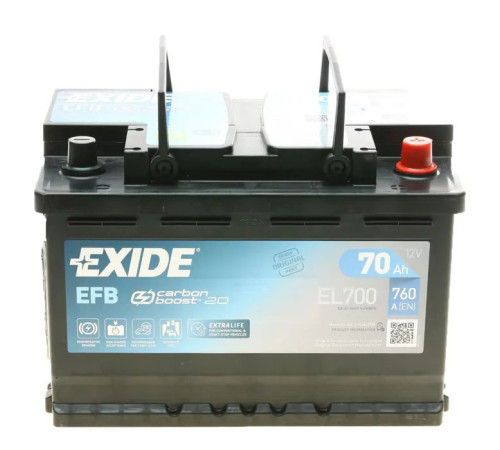 Акумулятор автомобільний EXIDE 70A (EL700)