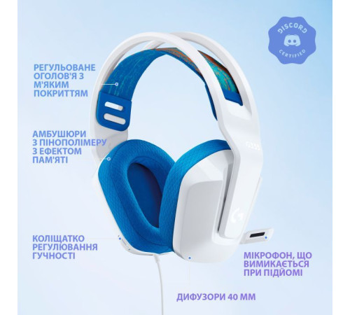 Навушники Logitech G335 Wired Gaming White (981-001018)