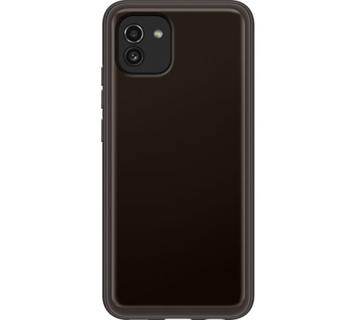 Чохол до мобільного телефона Samsung A03 Soft Clear Cover Black (EF-QA035TBEGRU)