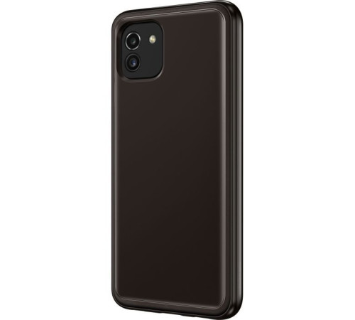 Чохол до мобільного телефона Samsung A03 Soft Clear Cover Black (EF-QA035TBEGRU)