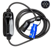 Зарядний пристрій для електромобіля HiSmart Type 2-CEE, 6-32A, 7.2кВт, 1 фазний, 5м (EV200047)