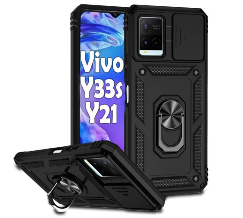 Чохол до мобільного телефона BeCover Military Vivo Y33s / Y21 Black (708834)