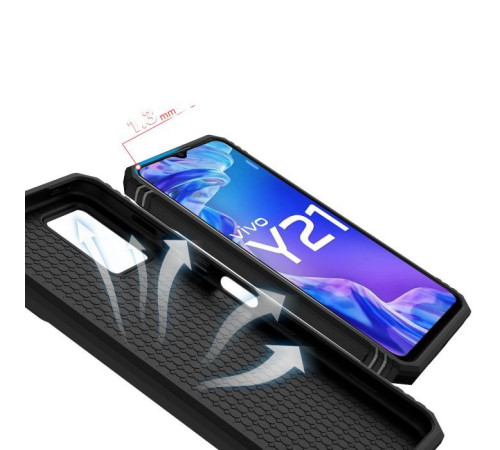 Чохол до мобільного телефона BeCover Military Vivo Y33s / Y21 Black (708834)