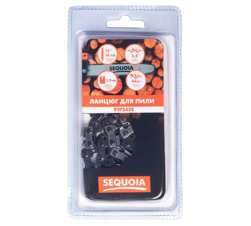 Цепь SEQUOIA 3/8", 1.3 мм, 45 звеньев, длина 12"/30 см (91PS45E)