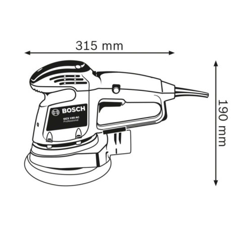 Шліфувальна машина Bosch GEX 34-150 (0.601.372.800)