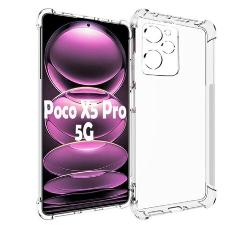 Чохол до мобільного телефона BeCover Anti-Shock Poco X5 Pro 5G Clear (708896)