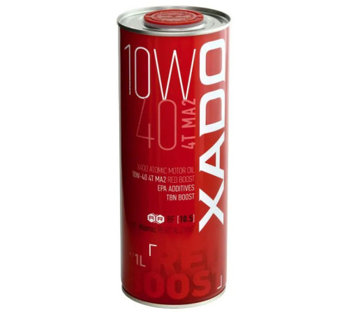 Моторна олива Xado 10W-40 4T MA2, Red Boost 1 л (ХА 26132)