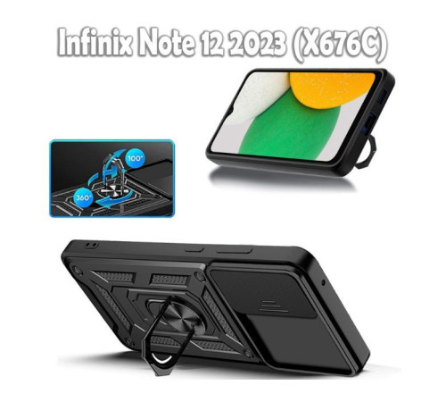 Чохол до мобільного телефона BeCover Military Infinix Note 12 Pro 4G / 12 2023 (X676C) Black (709091)