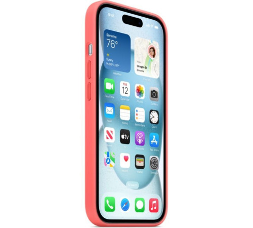 Чохол до мобільного телефона Apple iPhone 15 Silicone Case with MagSafe Guava (MT0V3ZM/A)