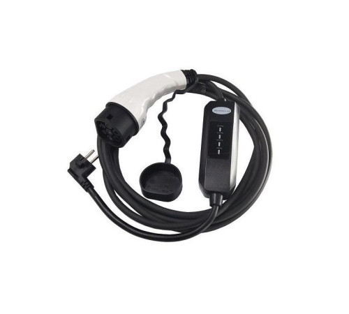 Зарядний пристрій для електромобіля HiSmart Type 2-Schuko (220V), 16A, 3.5кВт, 1-фазный, 5м (EV200764)