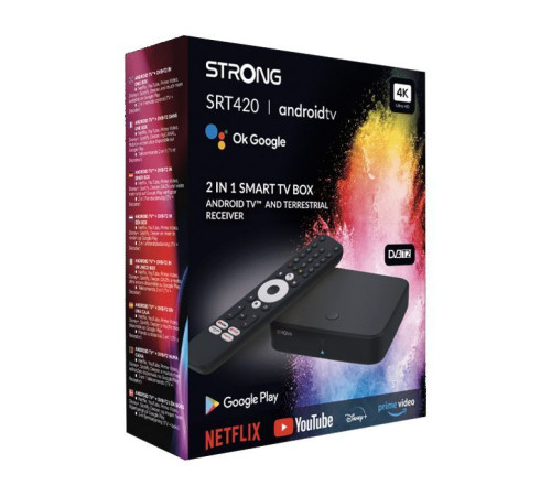Медіаплеєр Strong SRT 420 Android TV і ефірний приймач в одному пристрої (SRT 420)
