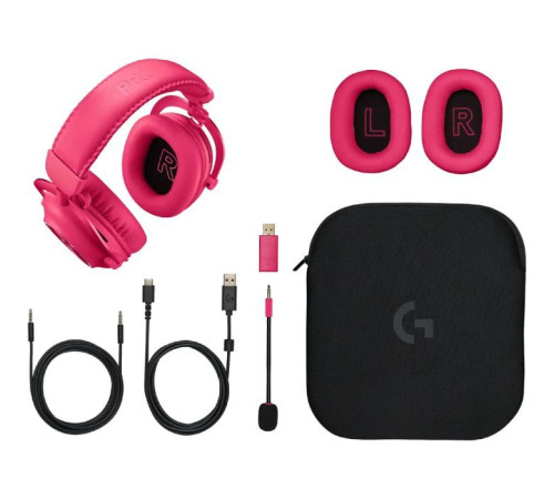 Навушники Logitech G Pro X 2 Lightspeed Wireless Magenta (981-001275)