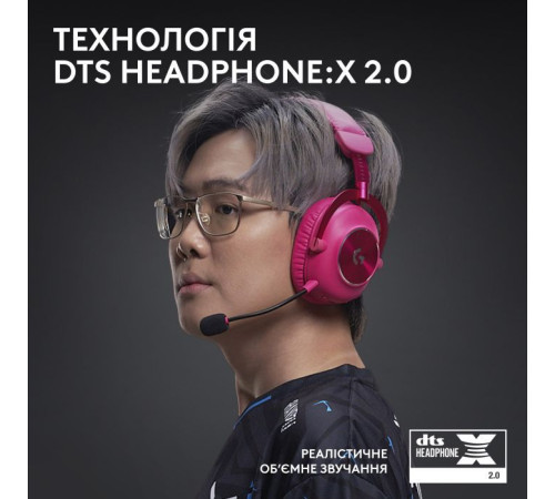 Навушники Logitech G Pro X 2 Lightspeed Wireless Magenta (981-001275)