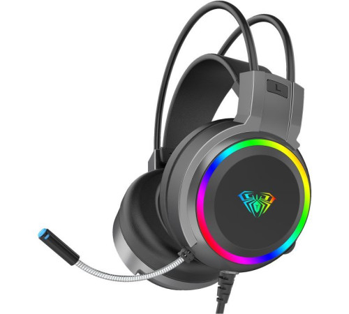 Навушники Aula S608 Wired Gaming Headset 3.5mm*2 + USB Black (6948391235509)