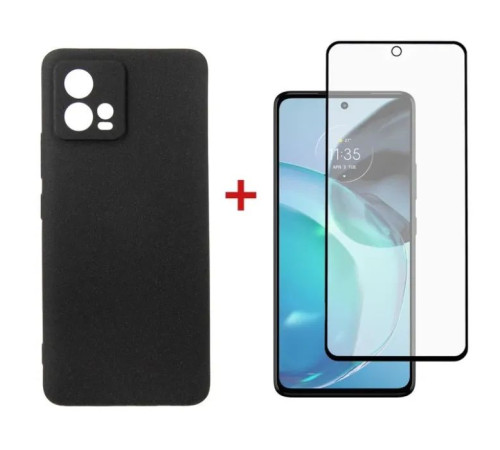Чохол до мобільного телефона Dengos Kit for Motorola G72 case + glass (Black) (DG-KM-51)