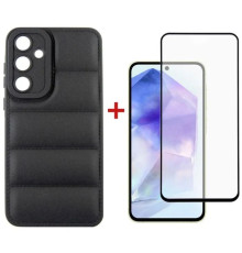 Чохол до мобільного телефона Dengos Kit for Samsung Galaxy A55 5G case + glass (Black) (DG-KM-57)