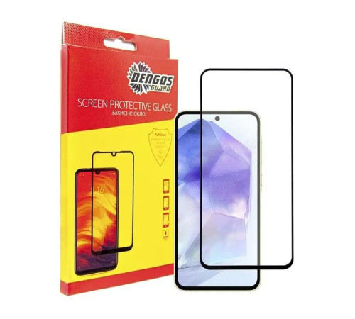 Чохол до мобільного телефона Dengos Kit for Samsung Galaxy A55 5G case + glass (Black) (DG-KM-57)