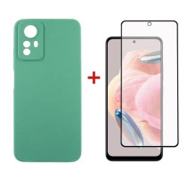 Чехол для мобильного телефона Dengos Kit for Xiaomi Redmi Note 12s case + glass (Mint) (DG-KM-46)