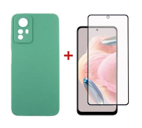 Чохол до мобільного телефона Dengos Kit for Xiaomi Redmi Note 12s case + glass (Mint) (DG-KM-46)