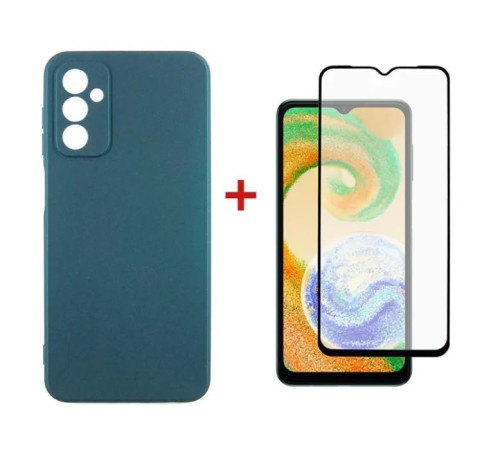 Чохол до мобільного телефона Dengos Samsung Galaxy A04s Case + Glass (Green) (DG-KM-78)