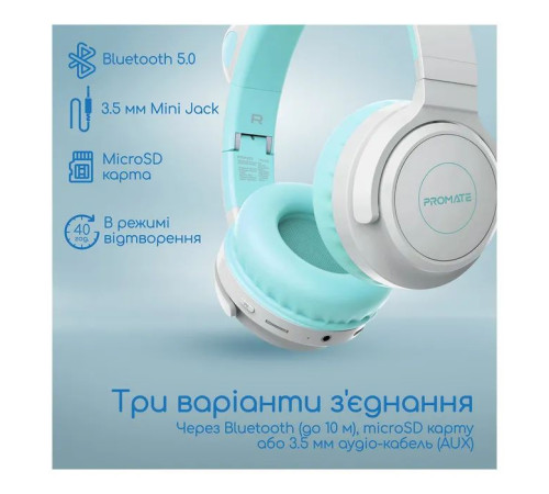 Наушники Promate Panda Aqua (panda.aqua)