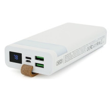 Батарея універсальна XO 20000mAh, PD/20W, QC/22.5W, flashlight, Micro-USB, Type-C, USB-A*2, white (XO-PR129W / 29304)
