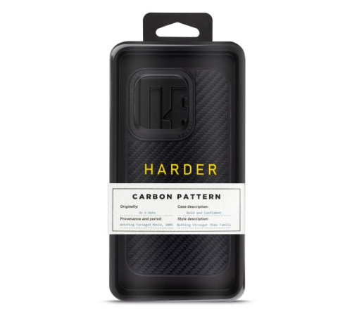 Чохол до мобільного телефона Harder Carbon Pattern Apple iPhone 14 Pro Black (ARM76779)
